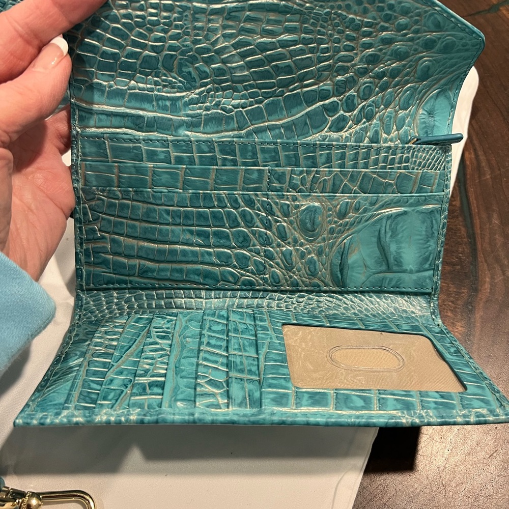 NWOT Brahmin Small Caroline & Veronica Wallet Set in Mermaid Green - Picture 12 of 13
